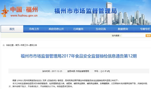 福州市場監(jiān)管局抽檢80批次保健食品 減肥類產(chǎn)品問題突出，3批次不合格
